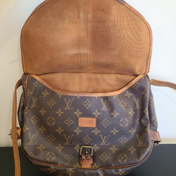 Louis Vuitton Saumur Shoulder Bag Brown Monogram Messenger Purse Authentic - Picture 2 of 16